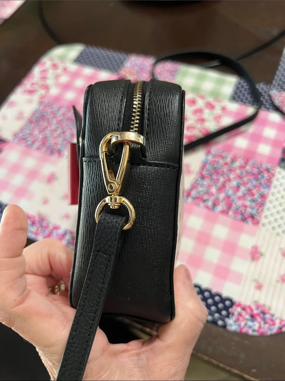 EUC  Kate Spade/ Disney White Polka Dot Crossbody with Black Ears & Red Bow